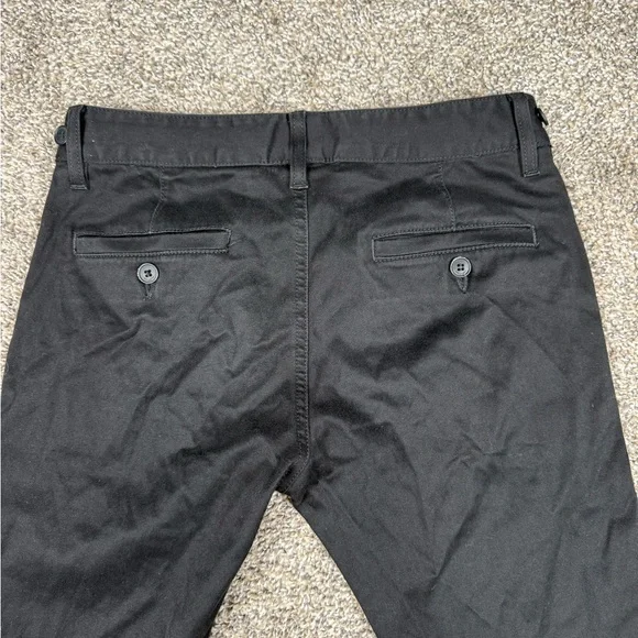 Saint Laurent Paris SLP Black Slim Fit Twill Chinos Side Tab Adjusters Size 29